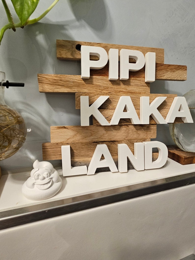 Bad-Schild Pipi Kaka Land Badezimmer Spruch Schild WC Bild 2