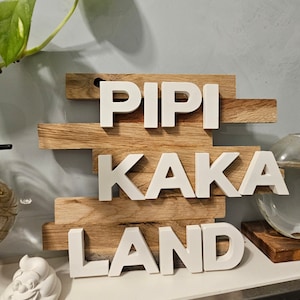 Bad-Schild Pipi Kaka Land Badezimmer Spruch Schild WC Bild 3