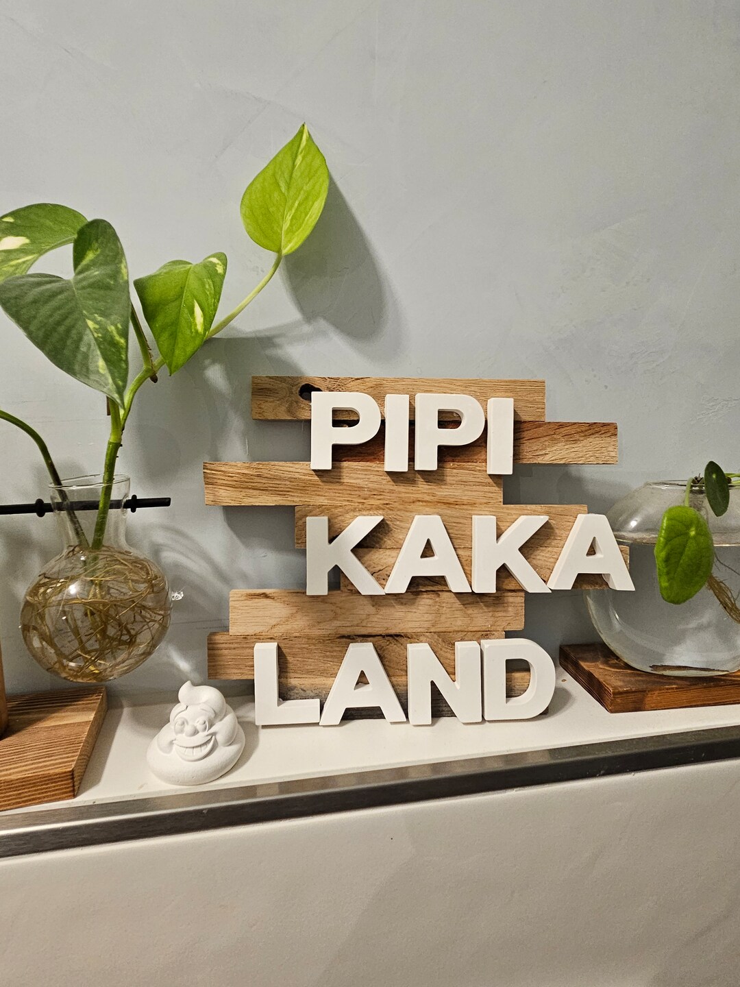 Pipi Kaka Land Schild - Lustige WC Deko Aus Deutschland