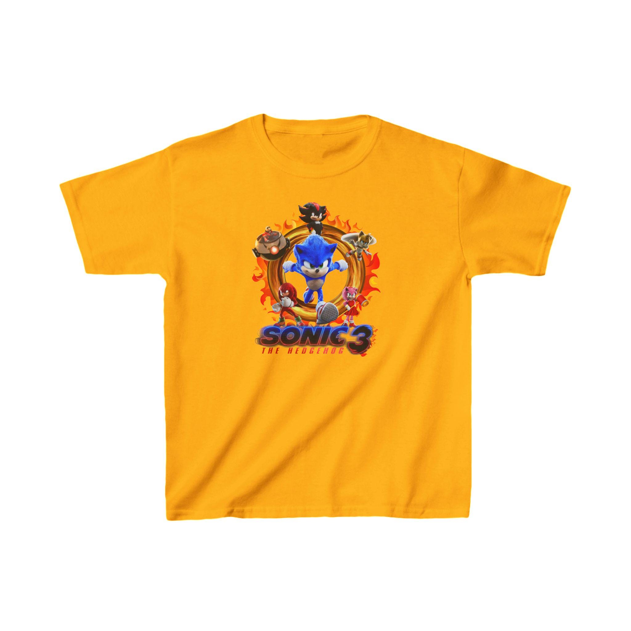 SONIC THE HEDGEHOG Lot De 3 T-shirts Pour Garçons - 100% Coton Doux Avec Designs Officiels
