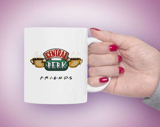 FRIENDS Groovy Womens Televisie Serie Officiële Central Perk Slippers UK Maat 5-7, Zwart