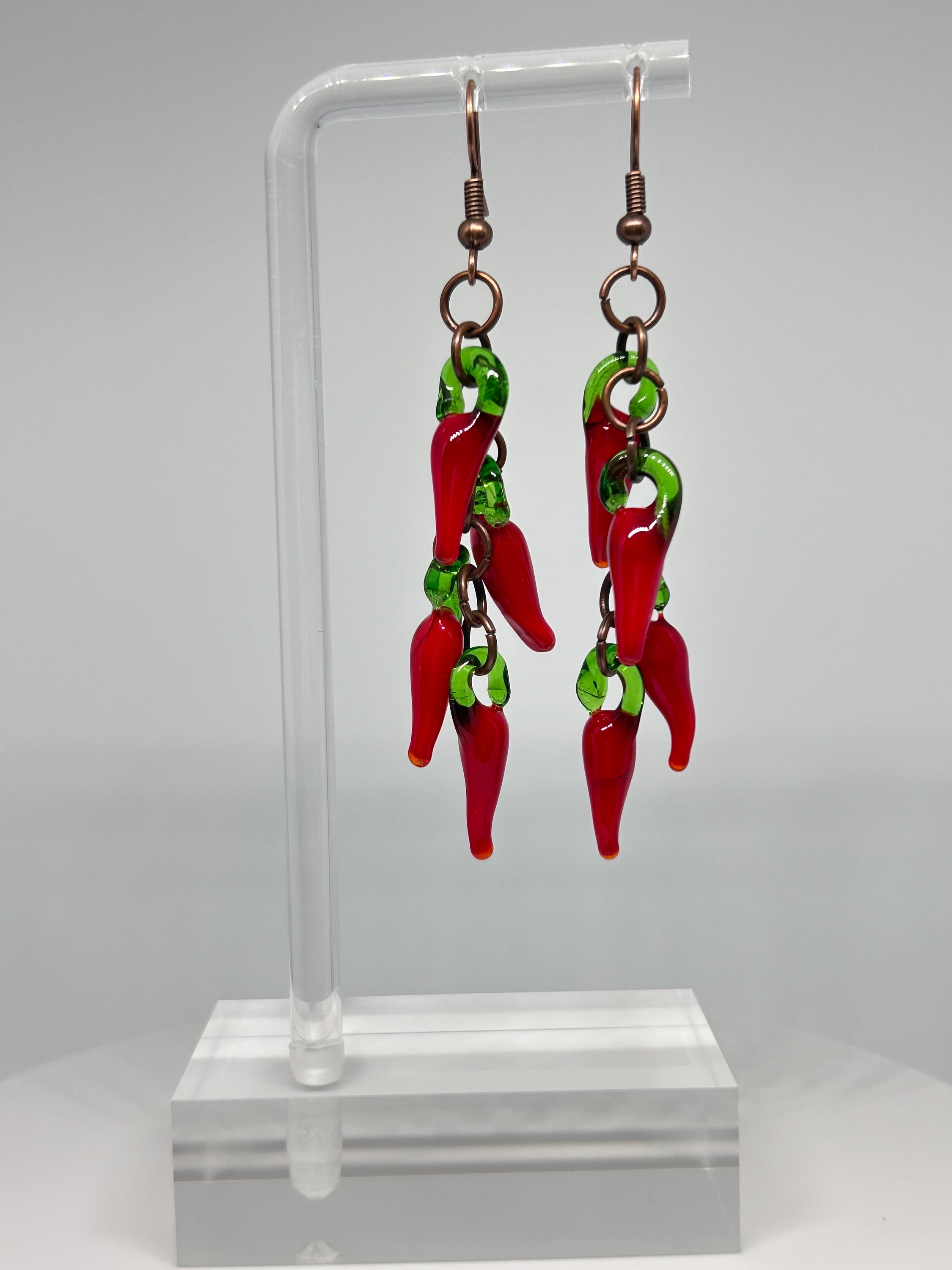 Red - Quirklets Handpainted Clay Chili Pepper Earrings 53 main image 1