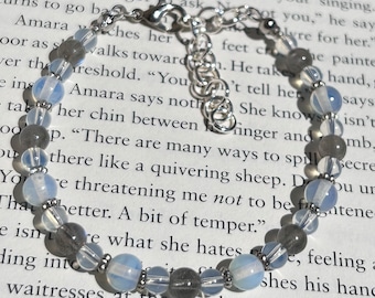 Beaded Labradorite and Opal Bracelet