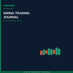 Swing Trading Journal | Multi-Day Position Tracker | Stocks Forex Trade Log PDF Download
