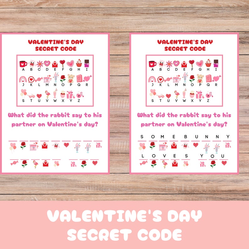 Valentine's Day: Crack the Code Scavenger Hunt for Fast Finishers ...