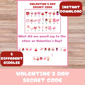 Valentinstag: Knacke den Code Schnitzeljagd nach schnellen Finishern! Versteckte Nachrichten, Spaß im Klassenzimmer, Glockenläuten