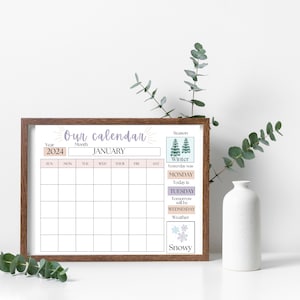Wandkalender zum Ausdrucken | Morgenbrett | Wochentage | Kleinkind-Kalender | Kreis Zeitkalender | Kinderkalender | Veränderbar