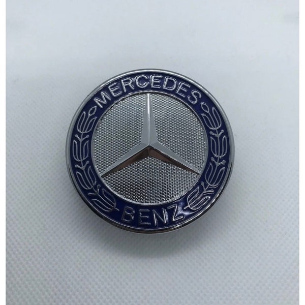 Mercedes Benz Hood Logo Blue 57mm C CLASS Emblem CLK S