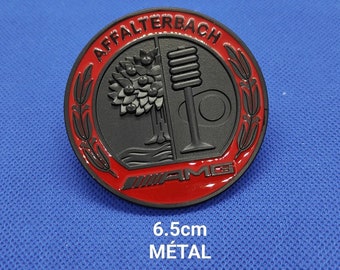 1 AMG Affalterbach Mercedes Logo Black Red Metal 6.5cm