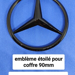 1 Mercedes tailgate star logo for GLE and ML class W166 + 3 glossy black sockets