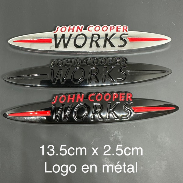 1 Logo mini-john-cooper works Jcw/ emblème en métal coffre 135mm pourclubman-s-one/