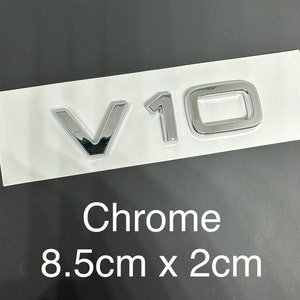 Logo V10 Stickers Chrome Emblem Sticker