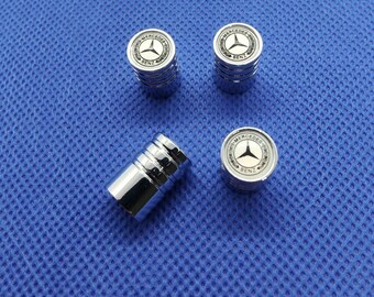 Set of 4 Mercedes chrome valve caps