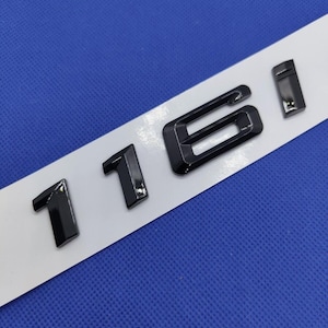 Glossy black 116i logo badge emblem sticker glossy black