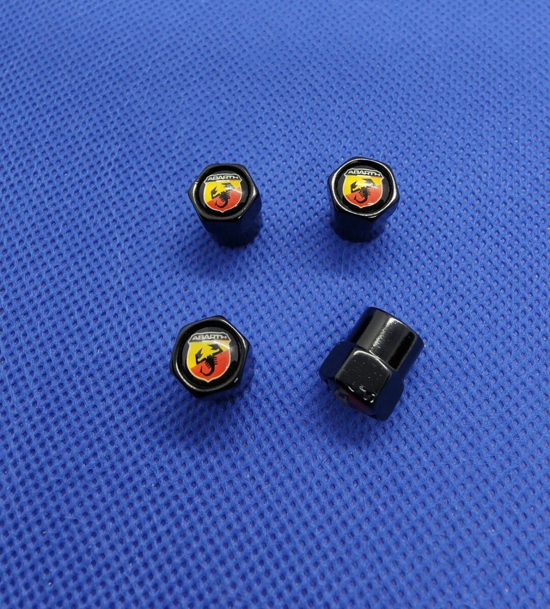 Buy 4 Black Valve Caps With Abarth Logo Online in India Etsy