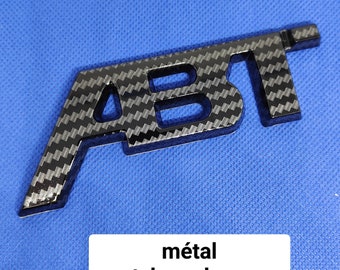 ABT-rear trunk emblem logo Black carbon style metal sticker