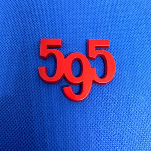 Logo 595 Metal sticker with 3d effect Abarth new