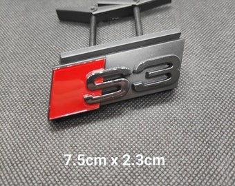 S3 logo glossy black emblem front grille