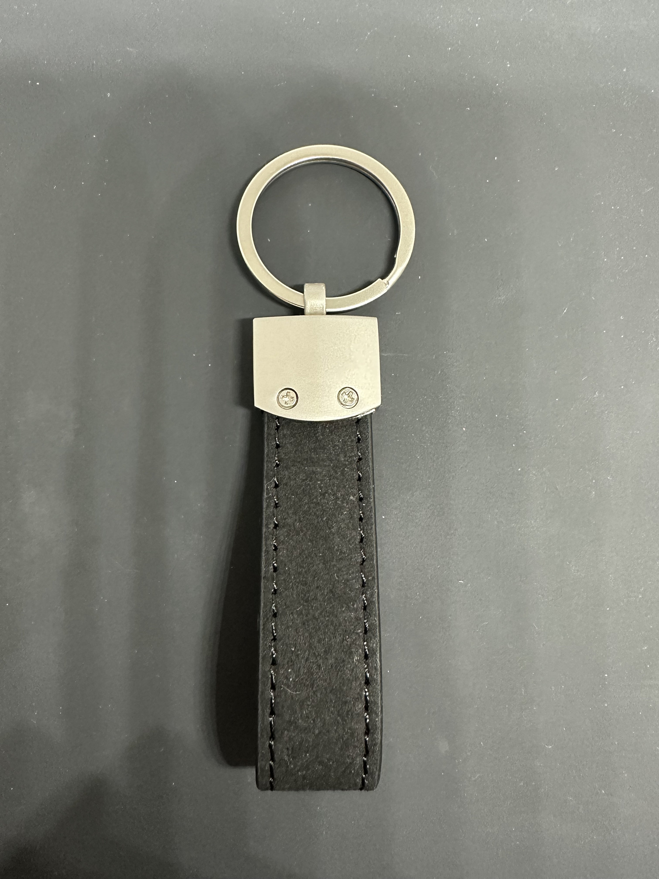 Mercedes-AMG Black Weave Calf Leather Key Fob Cover – Keychain Ring, Sport Style