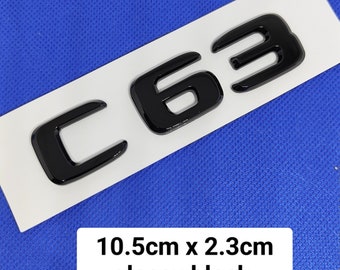 Logo C63 Stickers Sticker Emblem glossy black glossy black