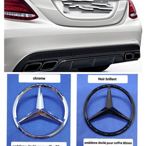 1 Logo étoile de coffre hayonmercedes pour classe C w205 + 3 douilles