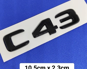 Logo C43 Stickers Sticker Emblem glossy black glossy black