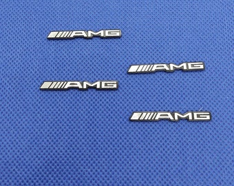 4 Logo AMG Autocollant Volant Ou Haut-parleur 3D 3.5cm X 0.4cm