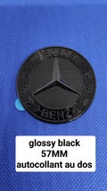 Mercedes Glossy Black Hood Logo 57mm Emblem Sticker Glossy Black Adhesive product logo