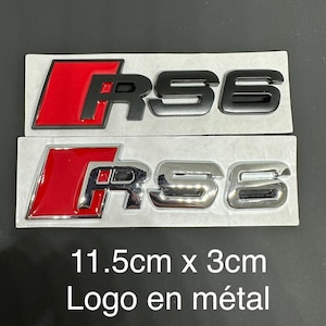 RS6 logo rear tailgate emblem badge metal sticker