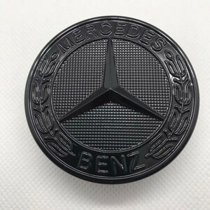 Glossy black Mercedes Benz bonnet logo 57mm C CLASS E clk s emblem