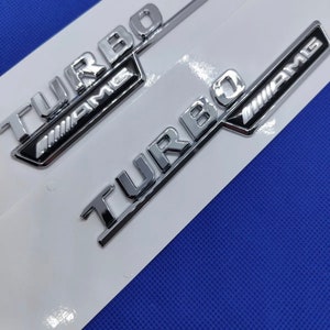 3D Métal TURBO Autocollant de voiture turbocompressé Logo Emblème Badge  Décalcomanies de style de voiture