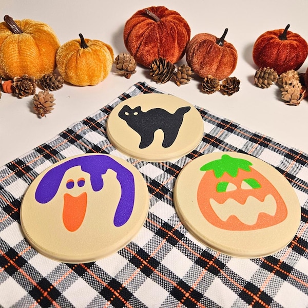 Halloween Sugar Cookie Coasters
