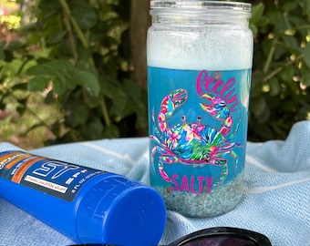 Feelin’ Salty – 16oz Beach Globe Acrylic Tumbler
