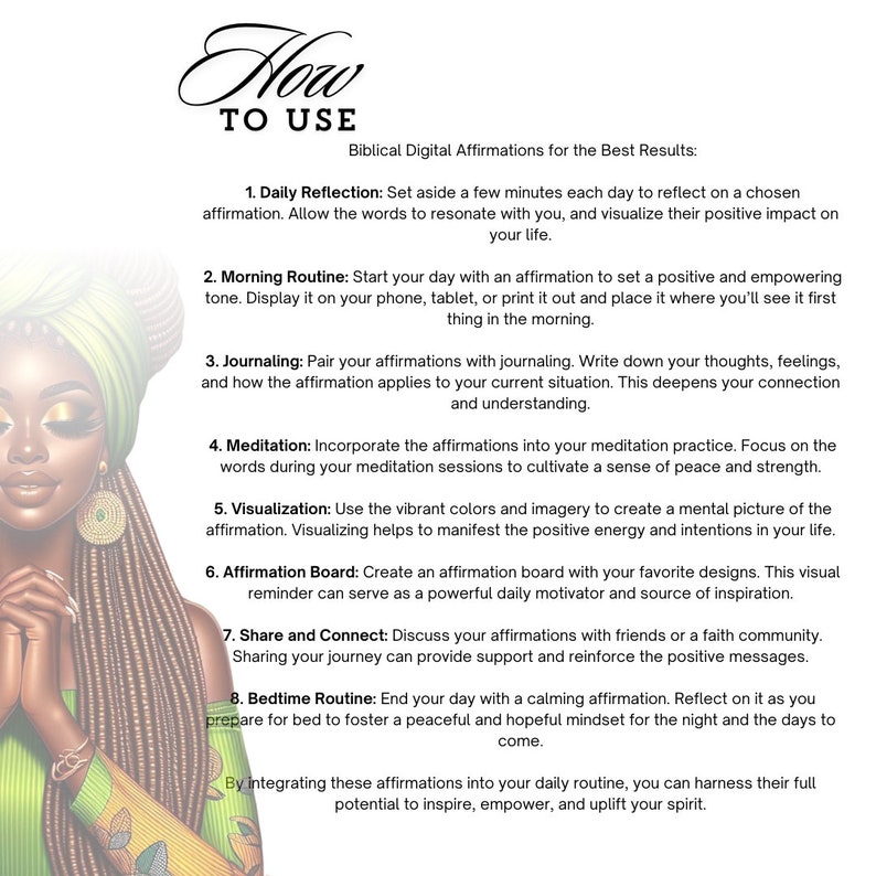 Biblical Affirmations Digital Art: African and American Female Images ...