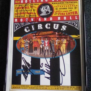 rolling stones. pre print.copy rock and roll circus. framed ready to hang  16 x 12 ins