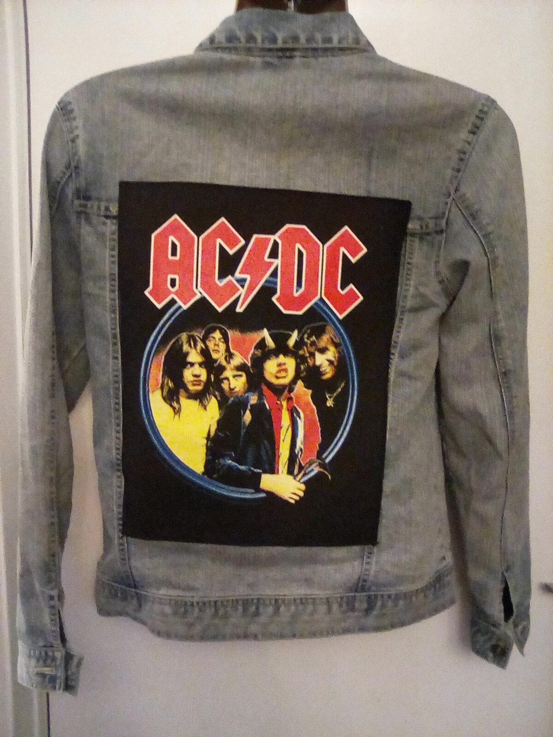 Ac/dc. Rock Music.inspired Official Patch Denim Jacket Ladies Size 10 ...