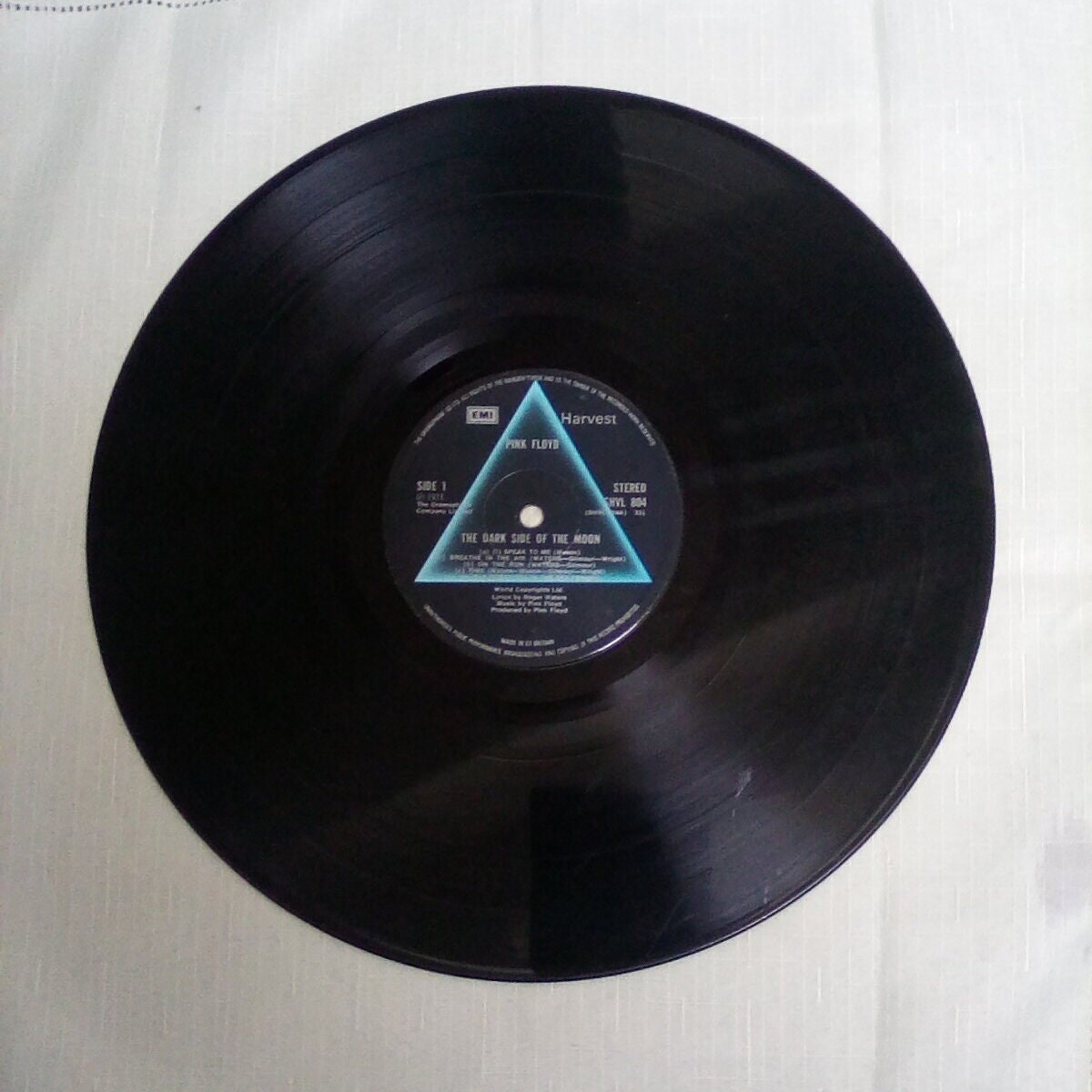 Pink Floyd The Dark Side of the Moon pintado en vinilo - enmarcado y listo  para colgar. El arte de los discos de vinilo