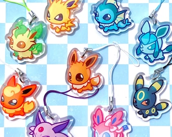 Charms de eeveelution de epoxy de GACHA (LEER DESCRIPCIÓN)