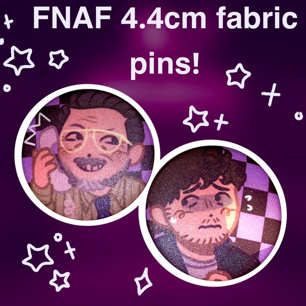 Five nights at freddy's movie fabric pins