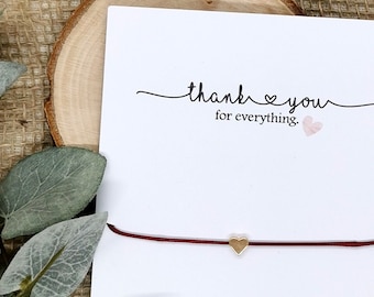 Thank you • Small thank you • Gift bracelet • Thank you • Adjustable knot • Lucky charm • Bracelet • Thank you bracelet