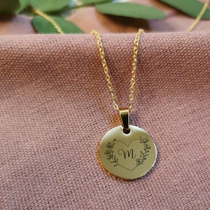 Personalisierte Kette • Kette mit Anfangsbuchstaben Gravur • Freundin Kette • Halskette • Namenskette • Kette mit Buchstabe • Silber • Gold