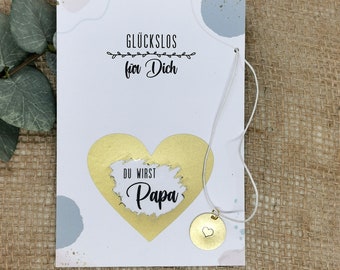 Glückslos Du wirst Papa  •  Rubbellos du wirst Papa  • Schwangerschaftsankündigung  • Baby • Rubbellos mit Glücksmünze • Überraschung Papa
