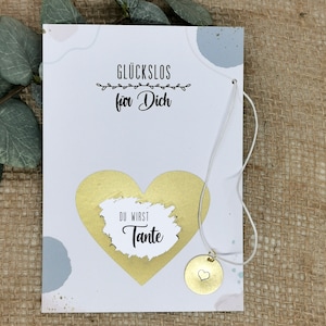 Glückslos Du wirst Tante •  Rubbellos du wirst Tante • Schwangerschaftsankündigung  • Baby • Rubbellos mit Glücksmünze • Überraschung Tante