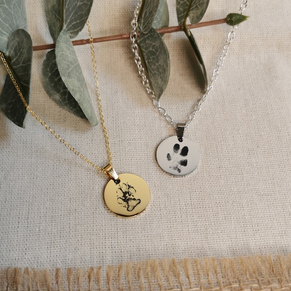 Dog paw necklace • own paw print • dog paw • engraved paw print • paw • individual paw print • dog • dog name necklace