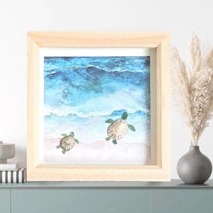 Sea Glass Wall Art, Coastal Crafts, Sea Turtles, Limpet Shells