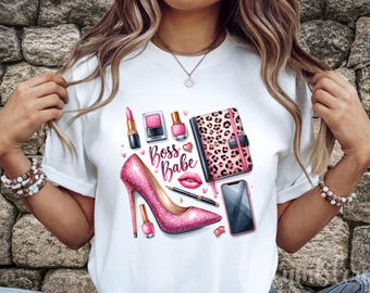 Boss Babe PNG, projekt sublimacji na koszulki, kubki i wyroby rzemieślnicze, pobieranie cyfrowe DTF