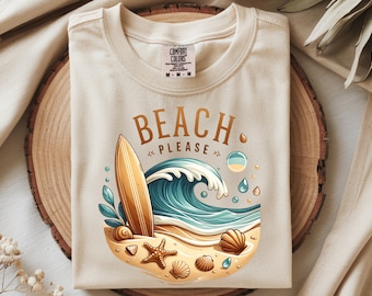 Beach Please PNG, Surfing Summer Sublimation Design, DTF Digital Download