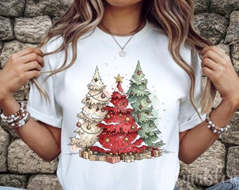 Christmas Tree PNG, Holiday Sublimation Design, DTF Digital Download)