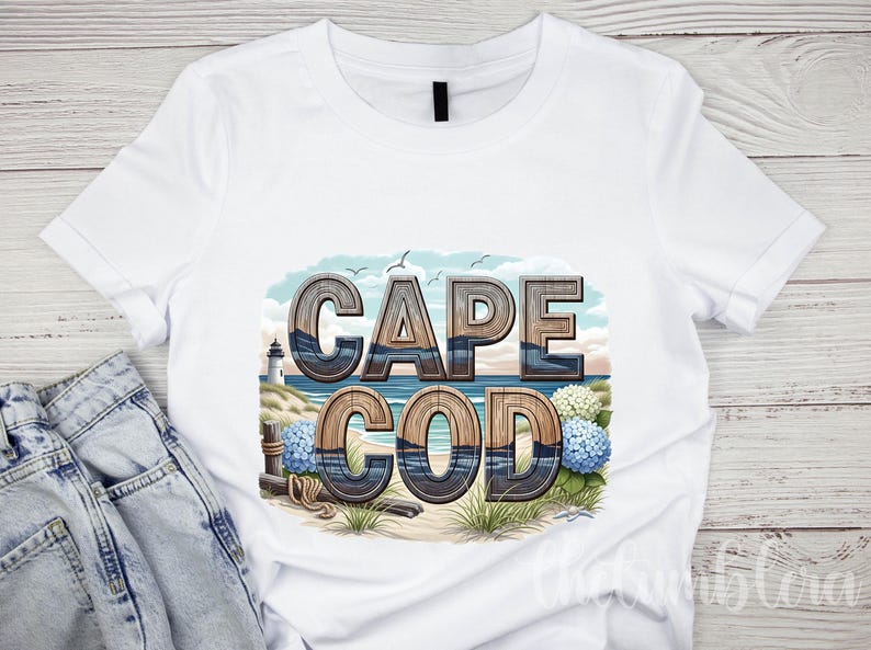 Cape Cod PNG, Coastal Sublimation Design, New England Beach Travel DTF ...