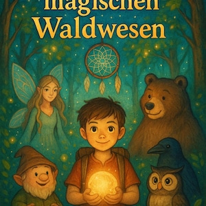 Emil und die magischen Waldwesen – Personalisierbares Kinder-Malbuch –  24 Abenteuer mit Ausmalbildern & Gute-Nacht-Geschichten